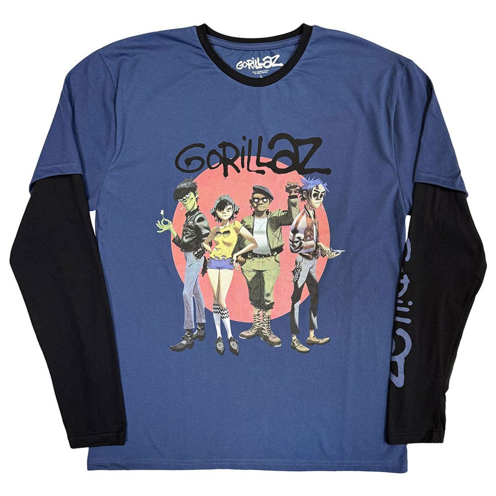 GORILLAZ ゴリラズ (2026.3.20 新譜 発売 記念 ) - Group Circle Rise / アームプリントあり / Tシャツ / メンズ - PGS